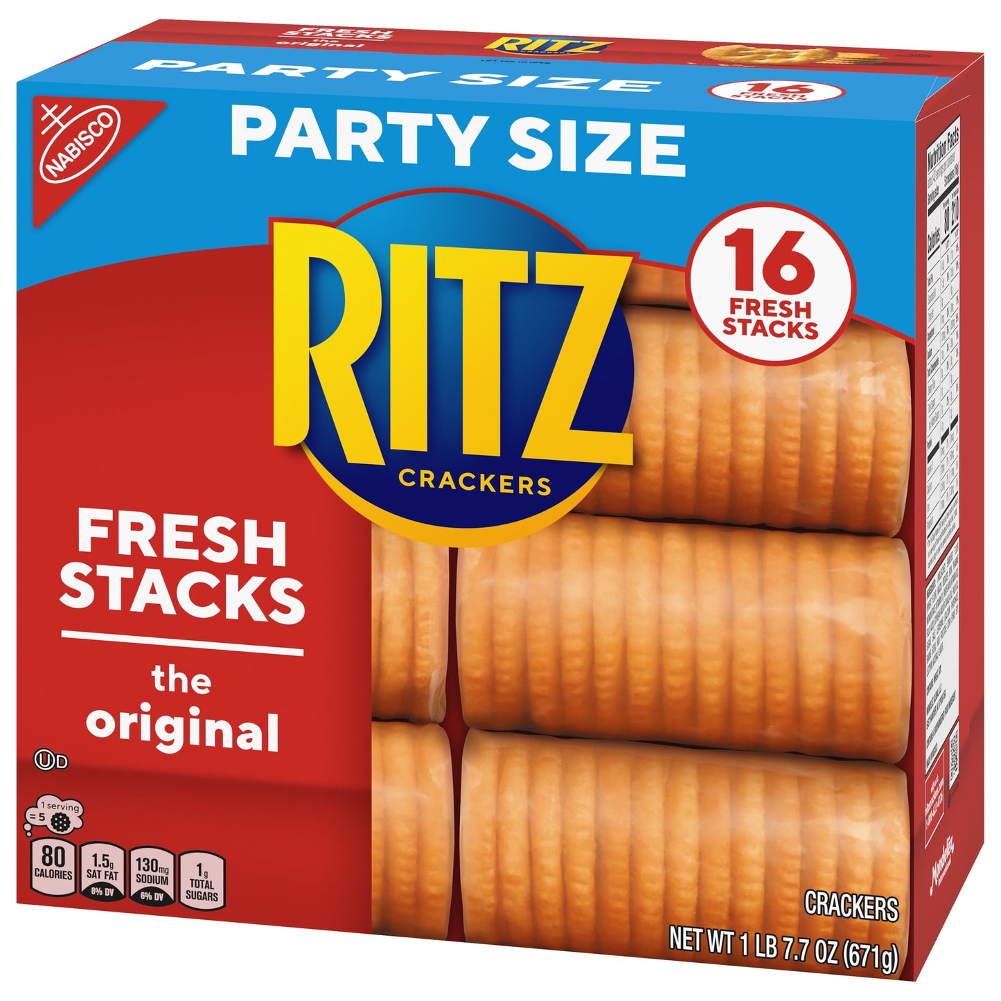 RITZ Fresh Stacks Original Crackers, Party Size, 23.7 oz (16 Stacks)