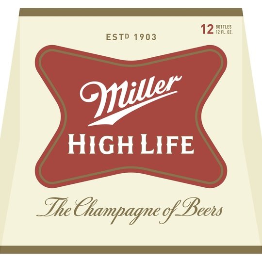 Miller High Life Lager Beer, 12 Pack, 12 fl oz Bottles, 4.6% ABV