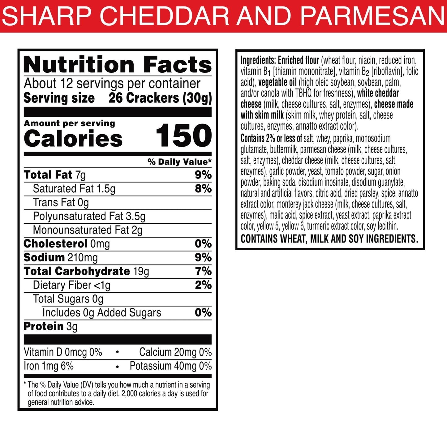 Cheez-It DUOZ Sharp Cheddar and Parmesan Cheese Crackers, 12.4 oz