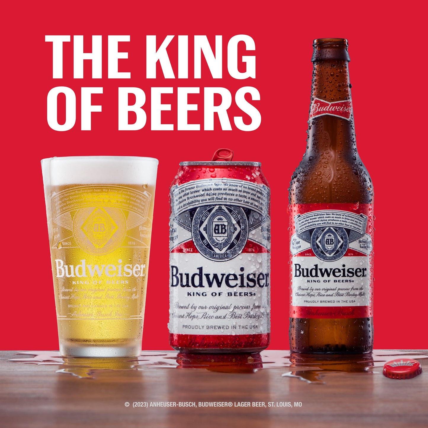 Budweiser Beer, 6 Pack Beer, 12 fl oz Glass Bottles, 5 % ABV, Domestic Lager