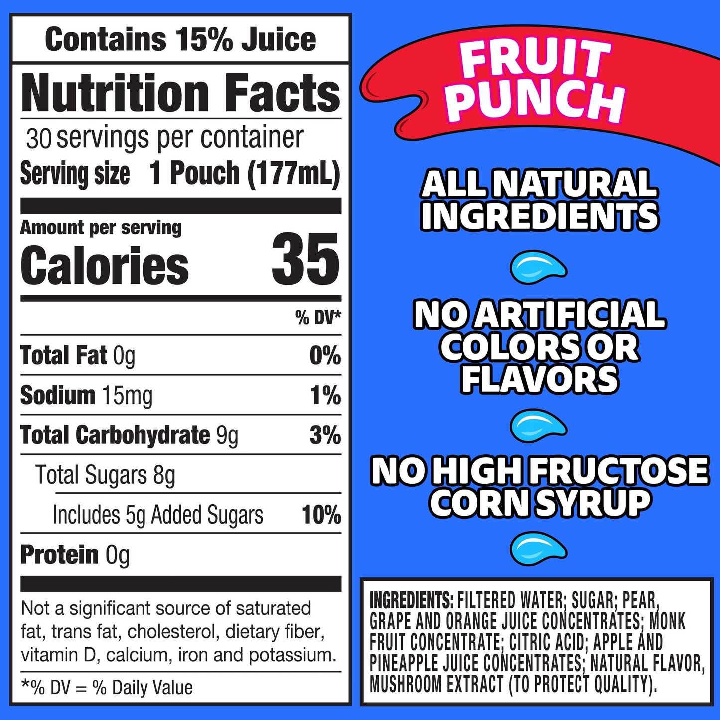 Capri Sun Fruit Punch Juice Box Pouches, 30 ct Box, 6 fl oz Pouches