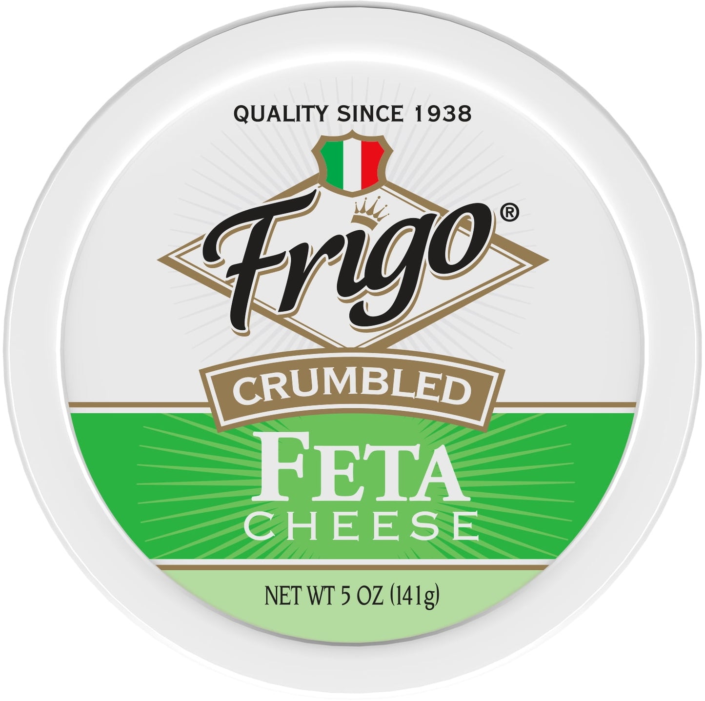 Frigo Crumbled Feta Cheese, 5 oz Refrigerated Plastic Cup