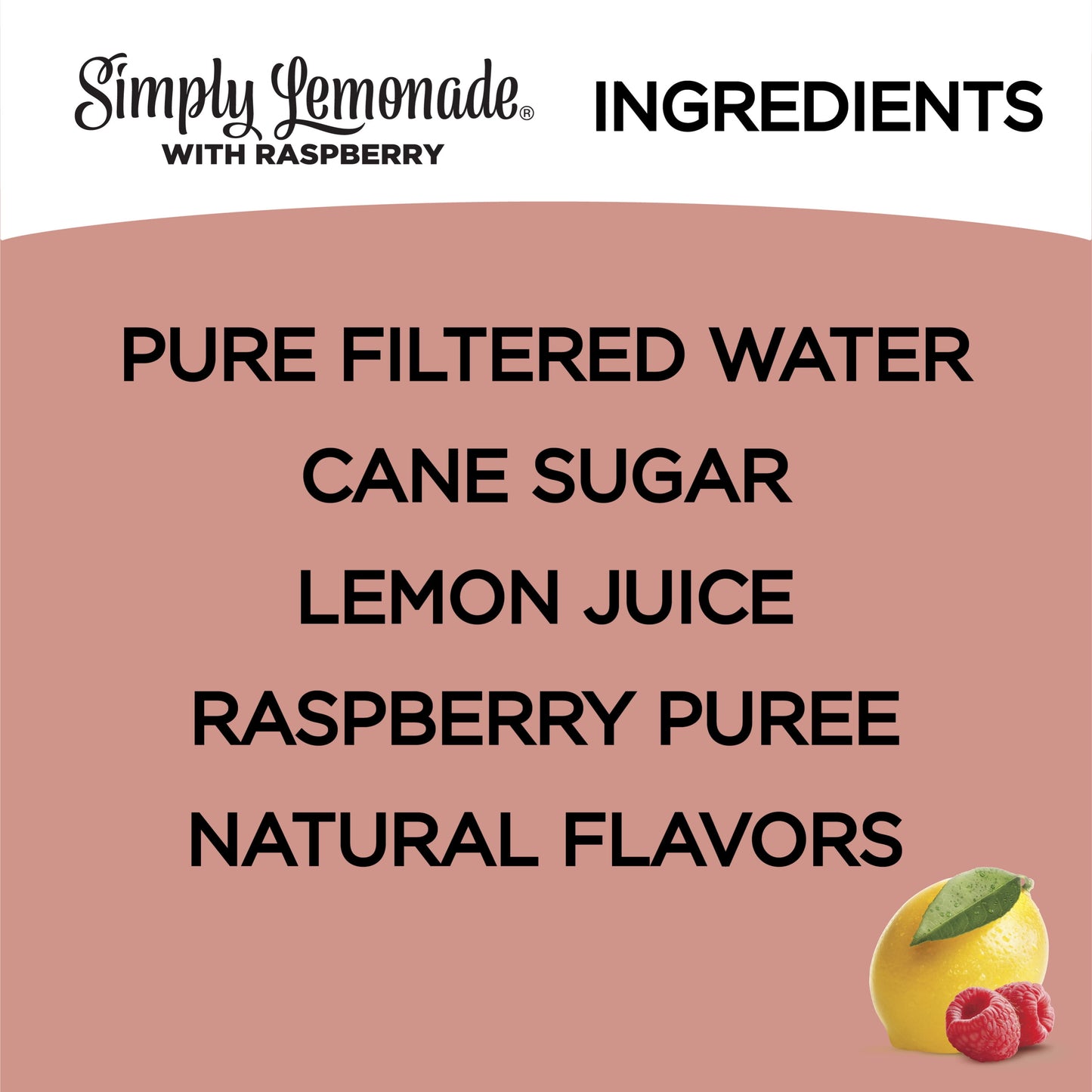 Simply Non GMO All Natural Raspberry Lemonade Raspberry, 52 fl oz Bottle