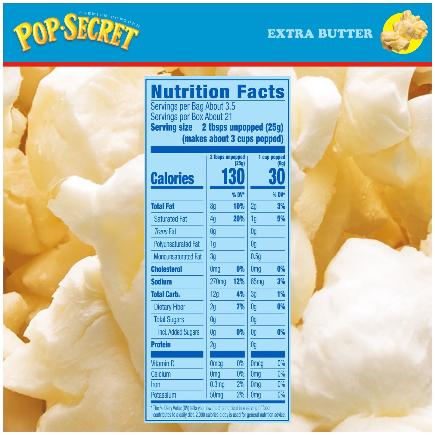 Pop Secret Microwave Popcorn, Extra Butter Flavor, 3.2 oz Sharing Bags, 6 Ct