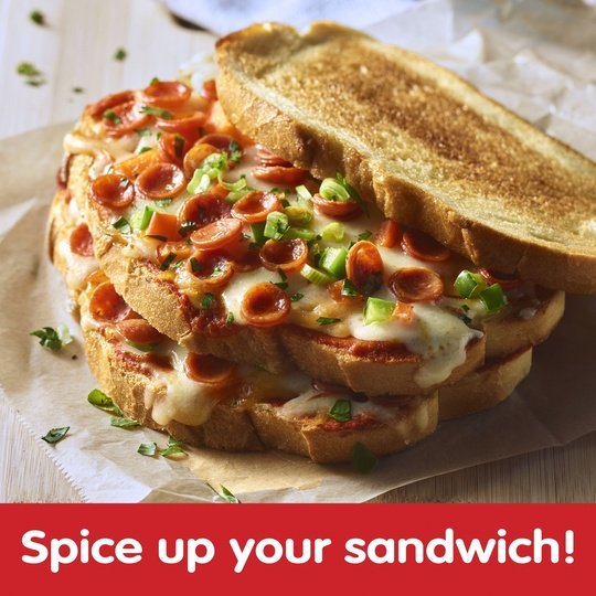 HORMEL, Beef - Pork Pepperoni Minis, Pizza Topping, Gluten Free, Original, 5 oz Plastic Resealable Package