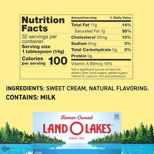 Land O Lakes Stick Butter Unsalted, 16 oz, 4 Count