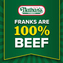Nathan's Famous, Skinless Beef Franks, Bun Length, 28 oz
