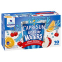 Capri Sun Roarin' Waters Fruit Punch Wave Flavored Water Kids Drink Pouches, 10 Ct Box, 6 fl oz Pouches