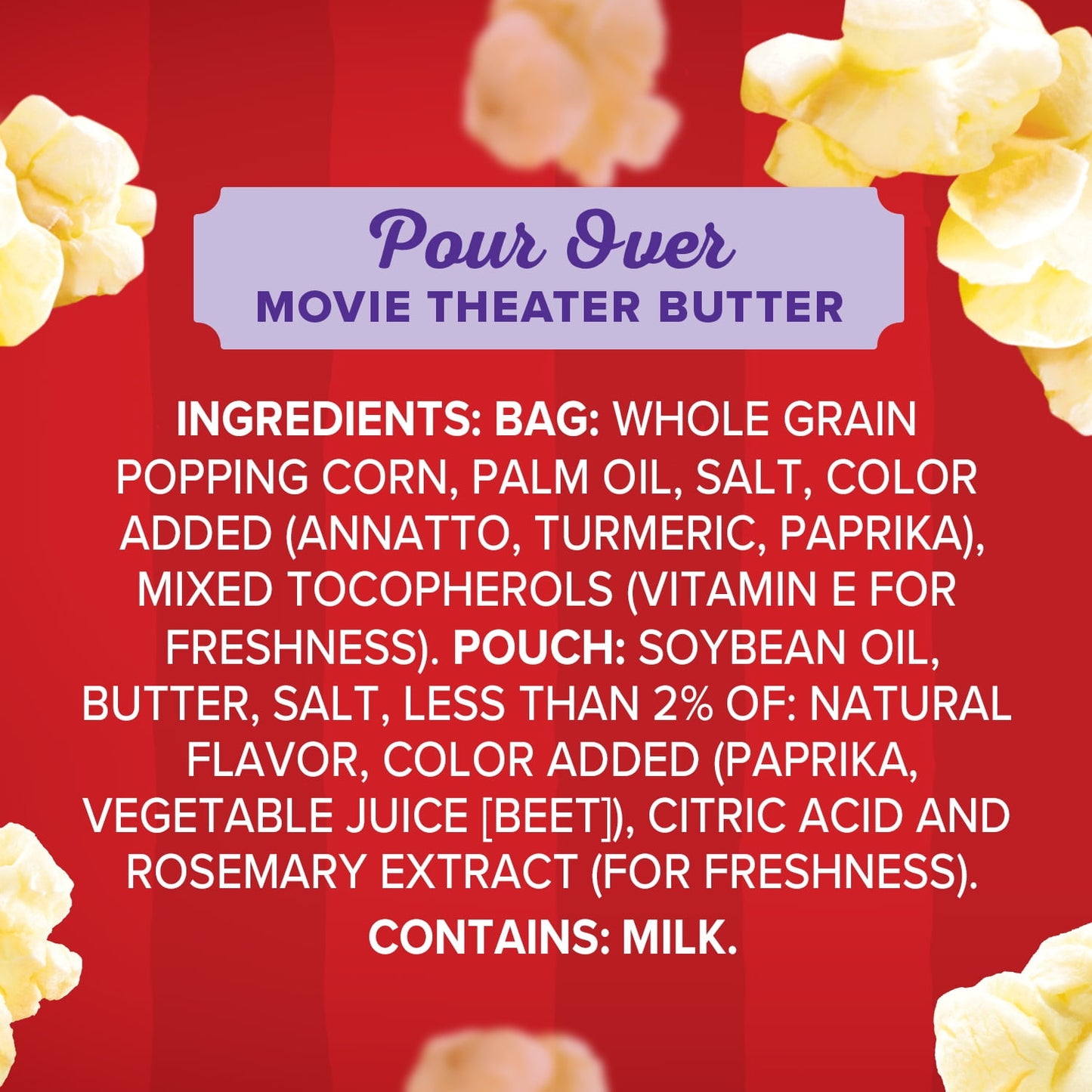 Orville Redenbacher's Pour Over Movie Theater Butter Microwave Popcorn, 2.19 Oz, 2 Ct