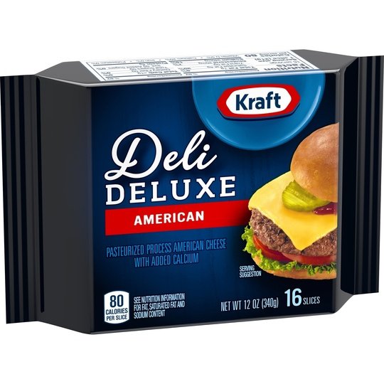 Kraft Deli Deluxe American Cheese Slices, 16 Ct Pk