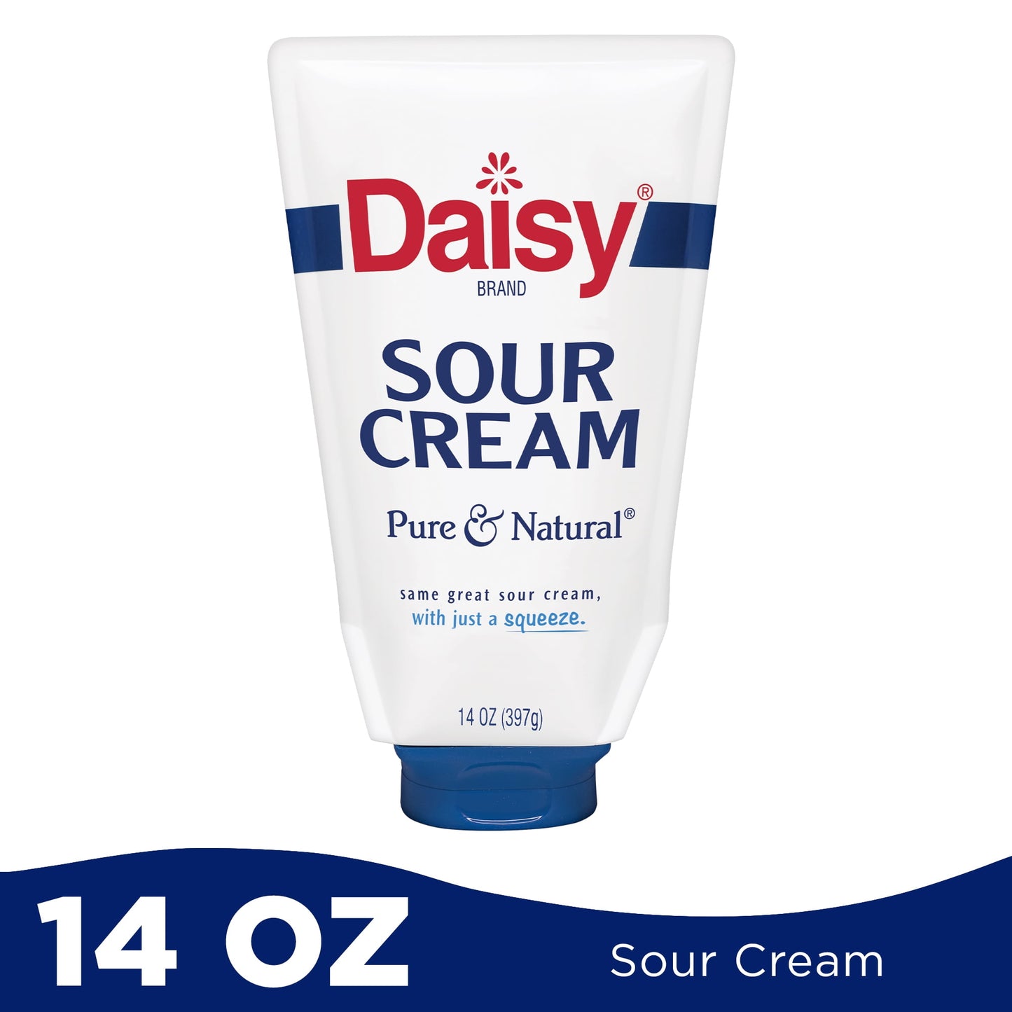 Daisy Pure and Natural Squeeze Sour Cream, 14 oz Pouch (Refrigerated)