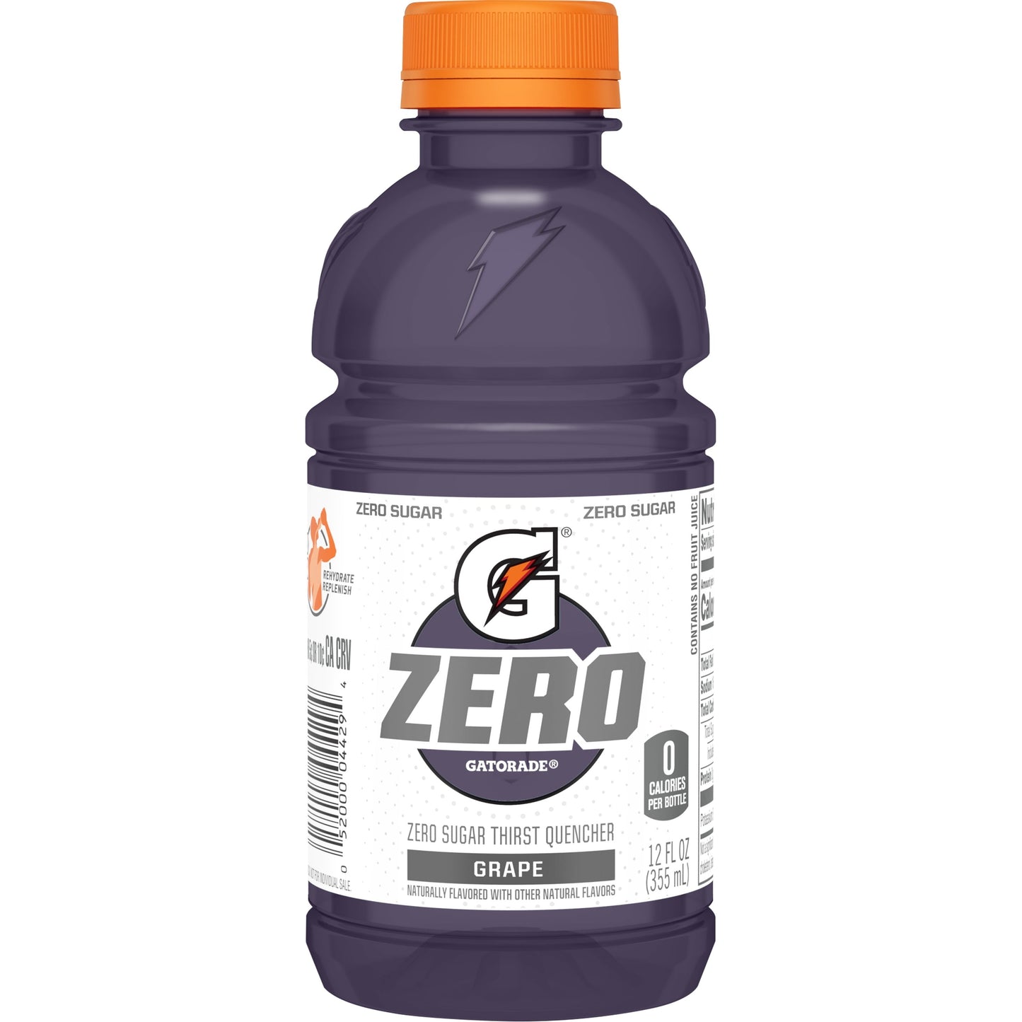 Gatorade G Zero Sugar Grape Thirst Quencher Sports Drink, 12 oz, 12 Pack Bottles