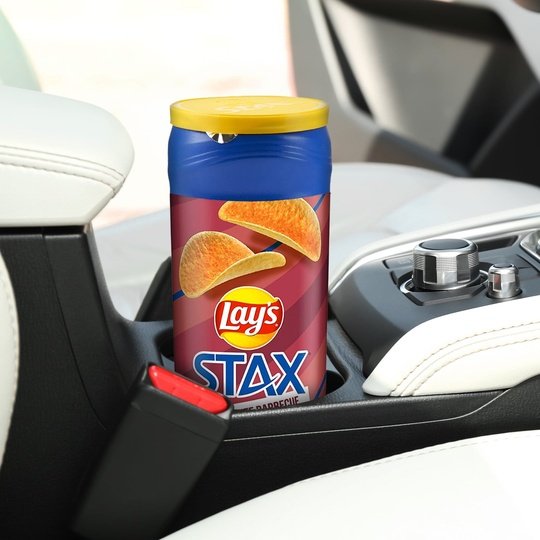 Lay's Stax Mesquite Barbecue Potato Chips, 5.5 oz Canister