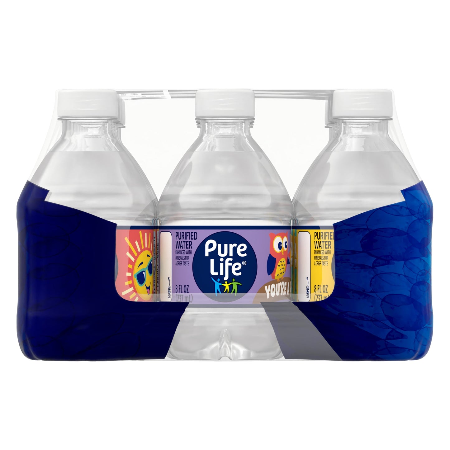 Pure Life Purified Water, 8 Fl Oz, Plastic Bottled Water (12 Pack)