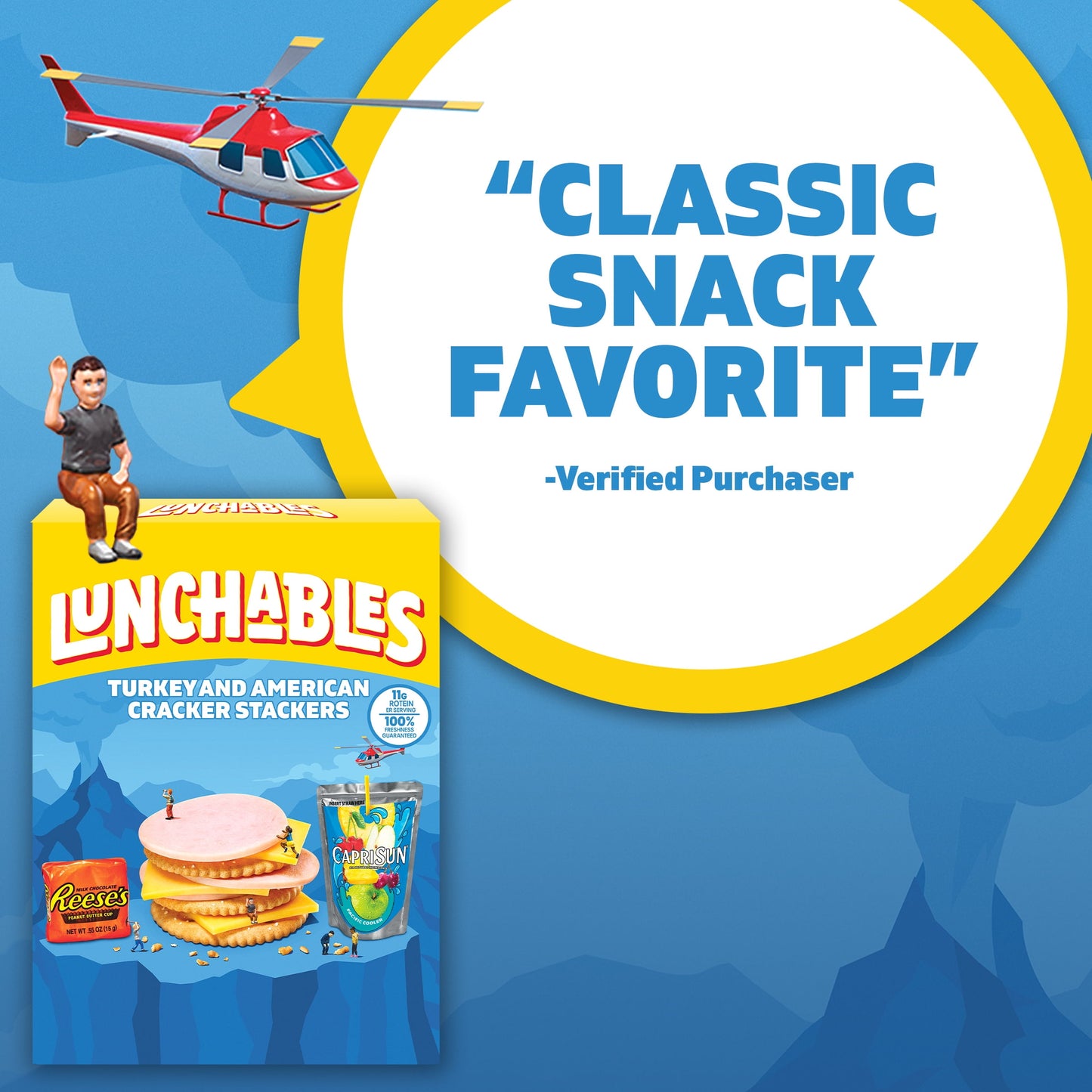 Lunchables Turkey & American Cheese Cracker Stackers Kids Lunch Meal Kit, 8.9 oz Box