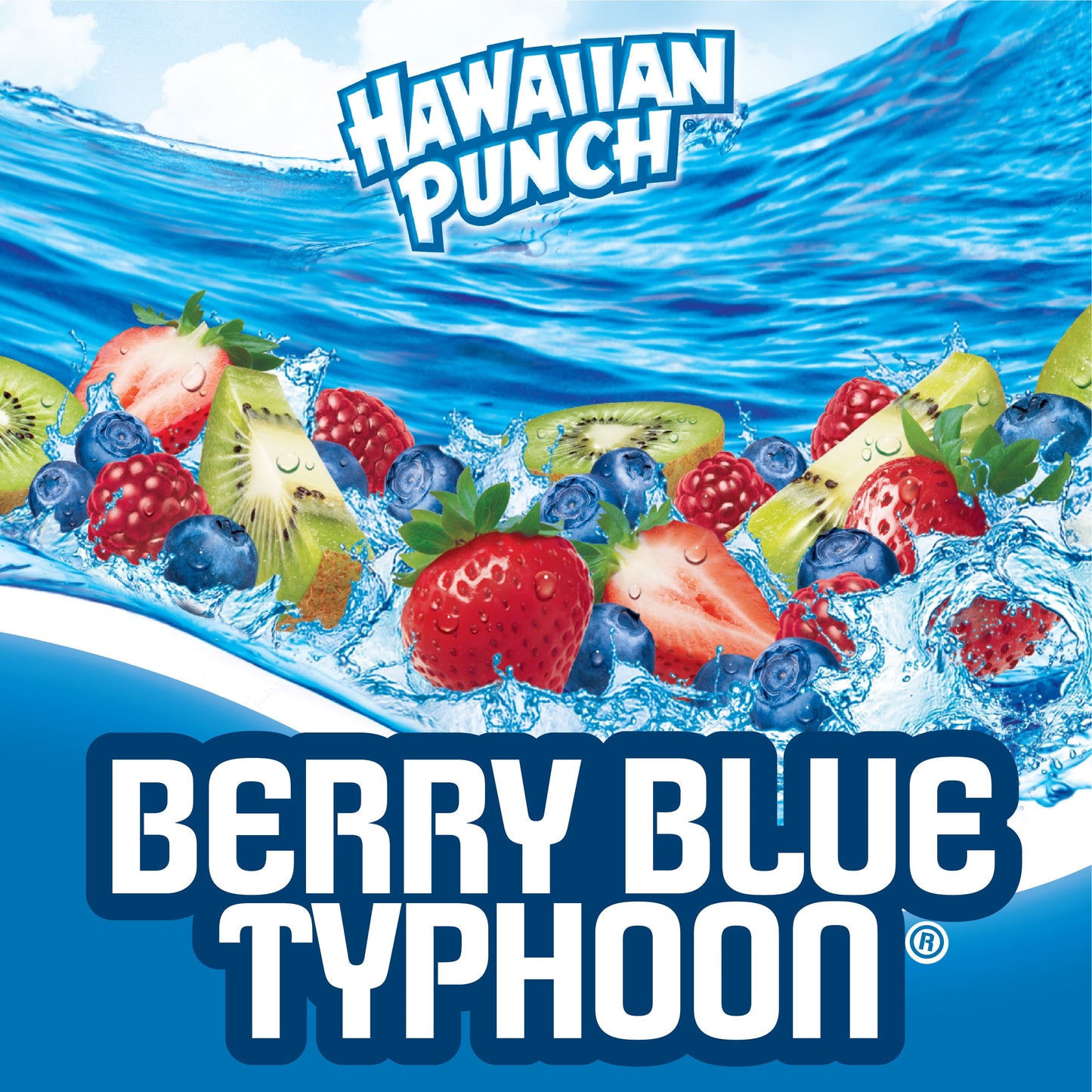 Hawaiian Punch Berry Blue Typhoon, Juice Drink, 1 gal bottle