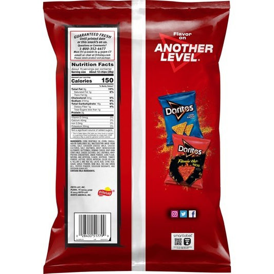 Doritos Nacho Cheese Tortilla Snack Chips,Party Size, 14.5 oz Bag