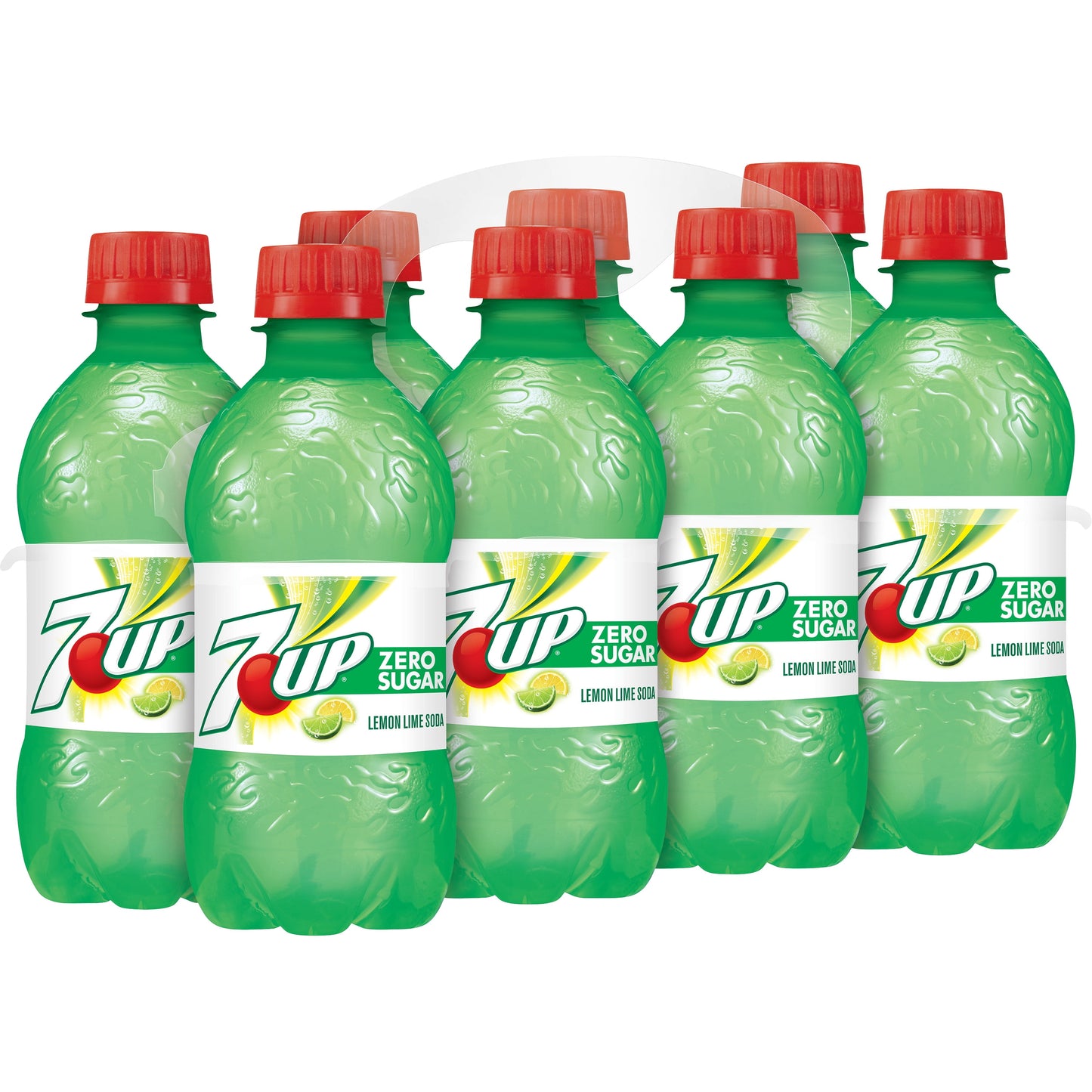 7UP Zero Sugar Lemon Lime Soda, 12 fl oz bottles, 8 pack