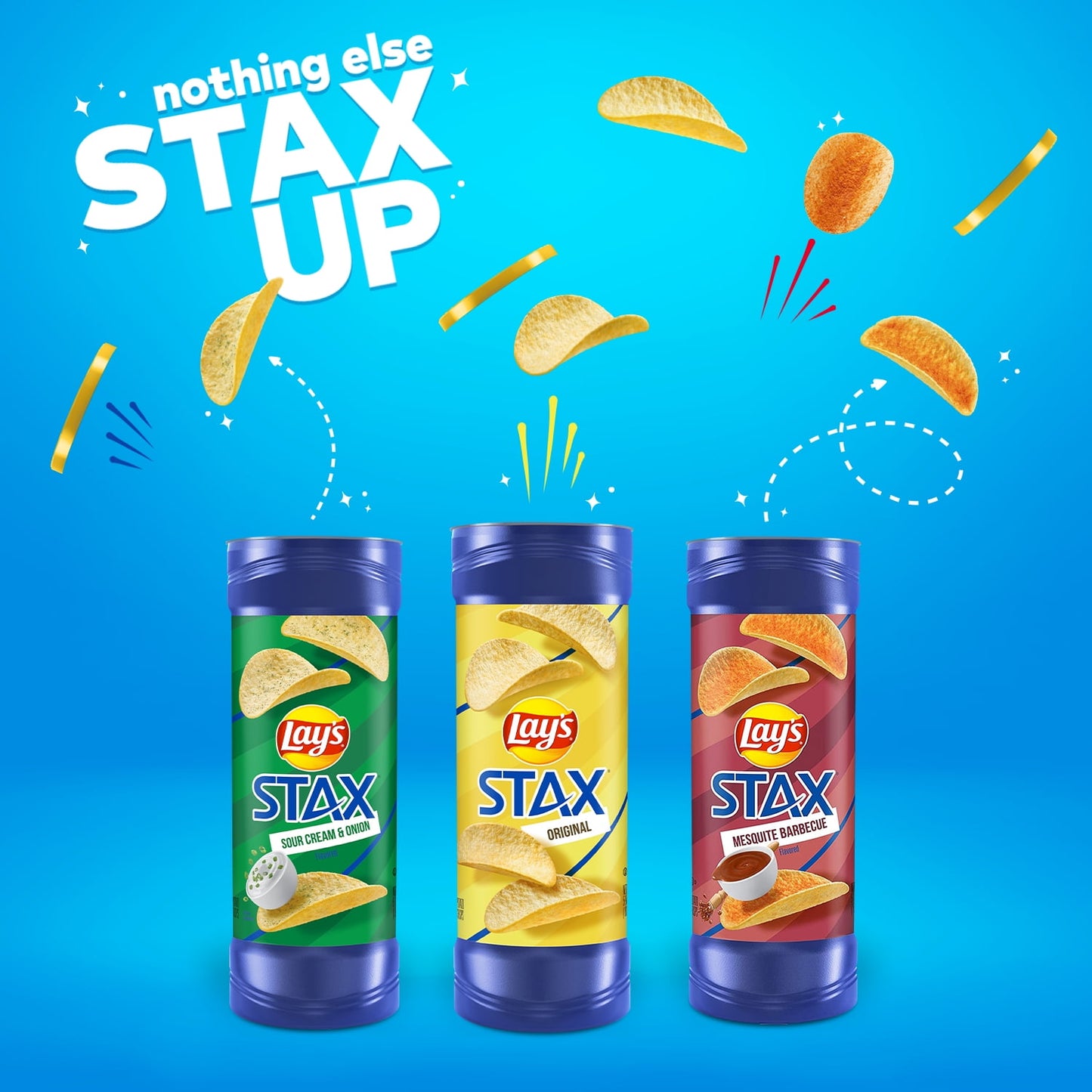 Lay's Stax Sour Cream & Onion Potato Crisps, 5.5 Oz.