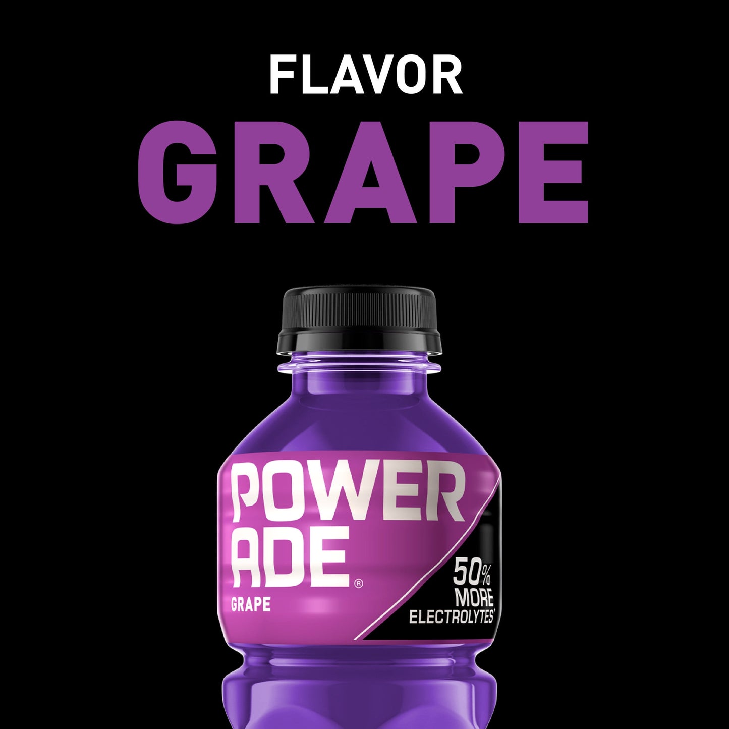 POWERADE Electrolyte Enhanced Grape Sport Drink, 20 fl oz, 8 Count Bottles