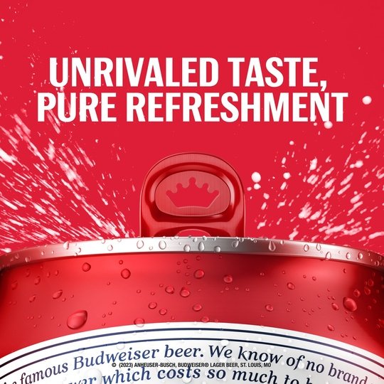 Budweiser Beer, 30 Pack Beer, 12 fl oz Aluminum Cans, 5 % ABV, Domestic Lager