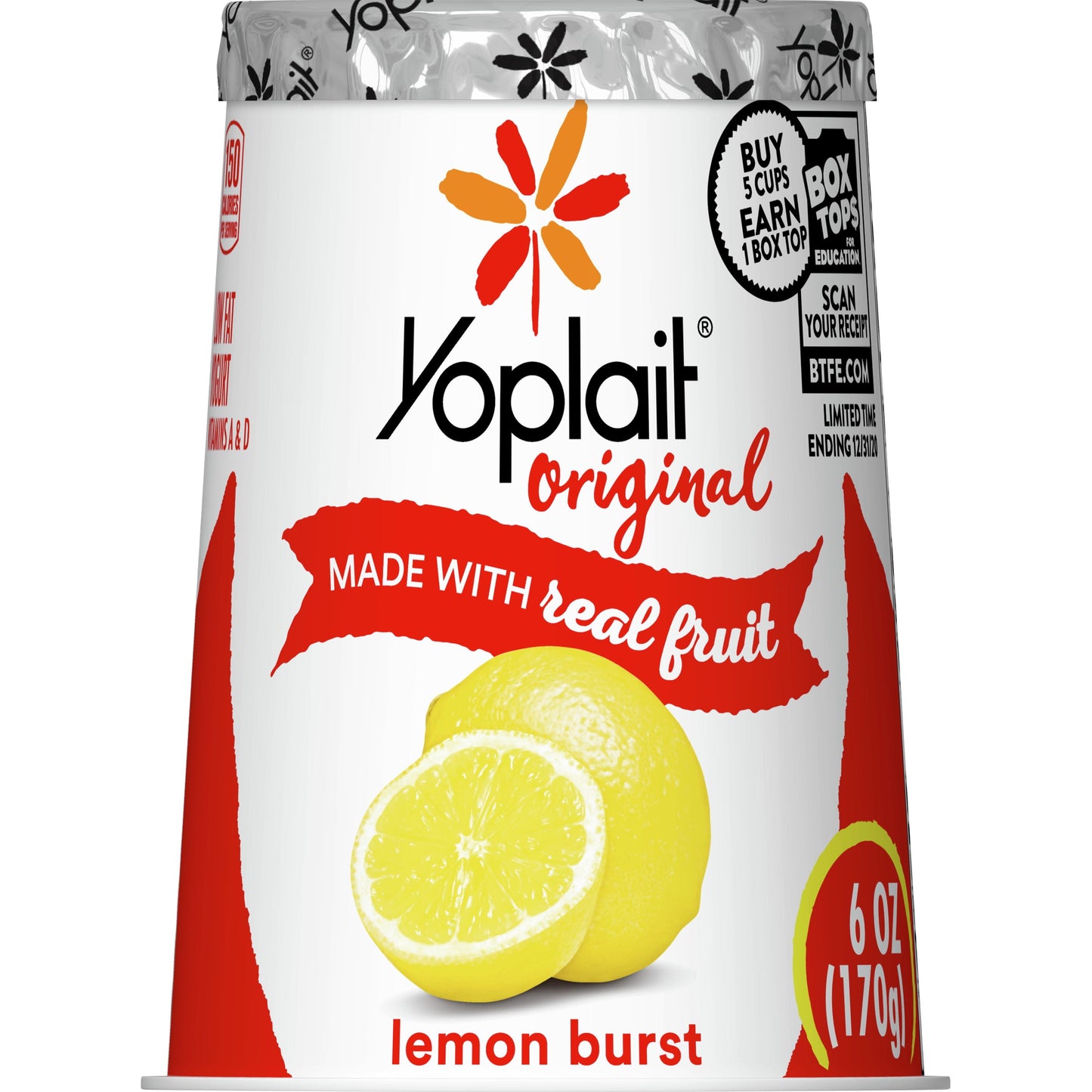 Yoplait Original Lemon Burst Low Fat Yogurt, 6 OZ Yogurt Cup