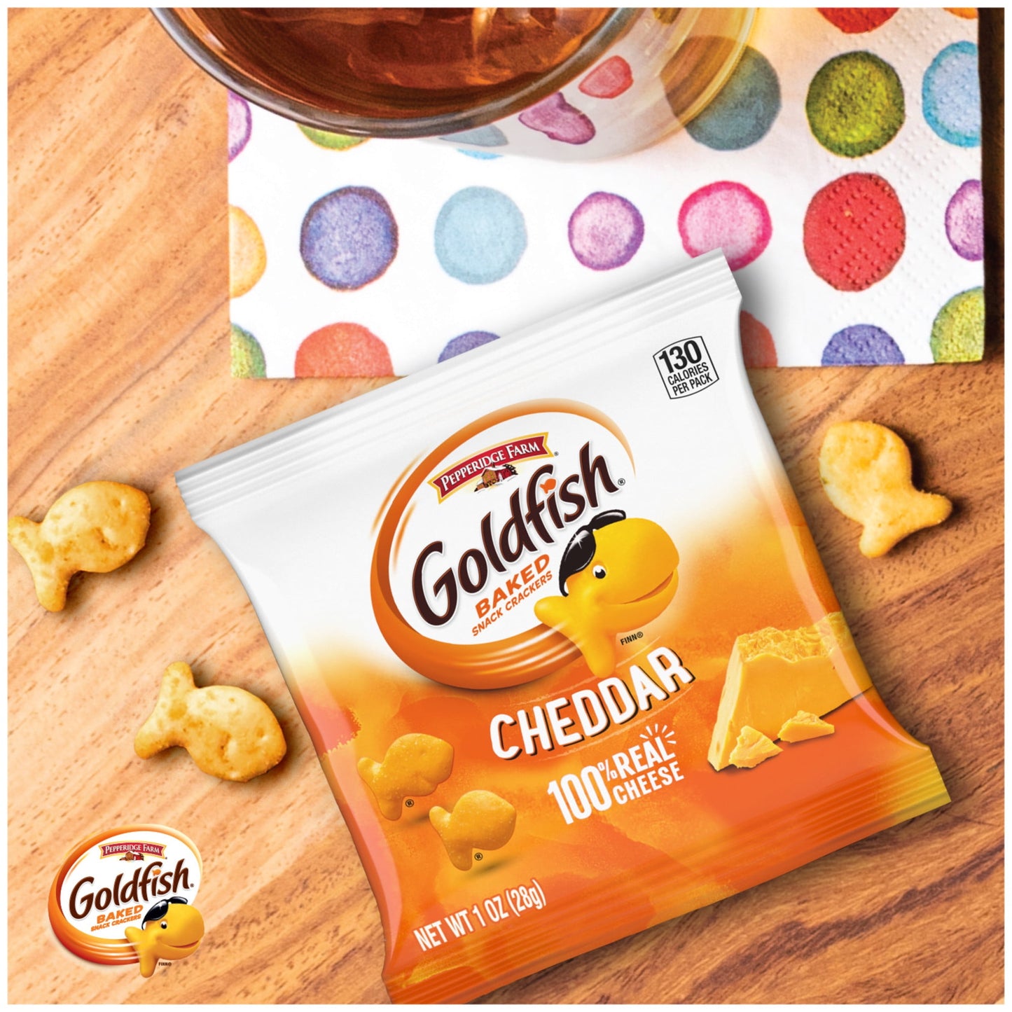 Goldfish Cheddar Cheese Crackers, Snack Packs, 1 oz, 12 CT Multi-Pack Tray