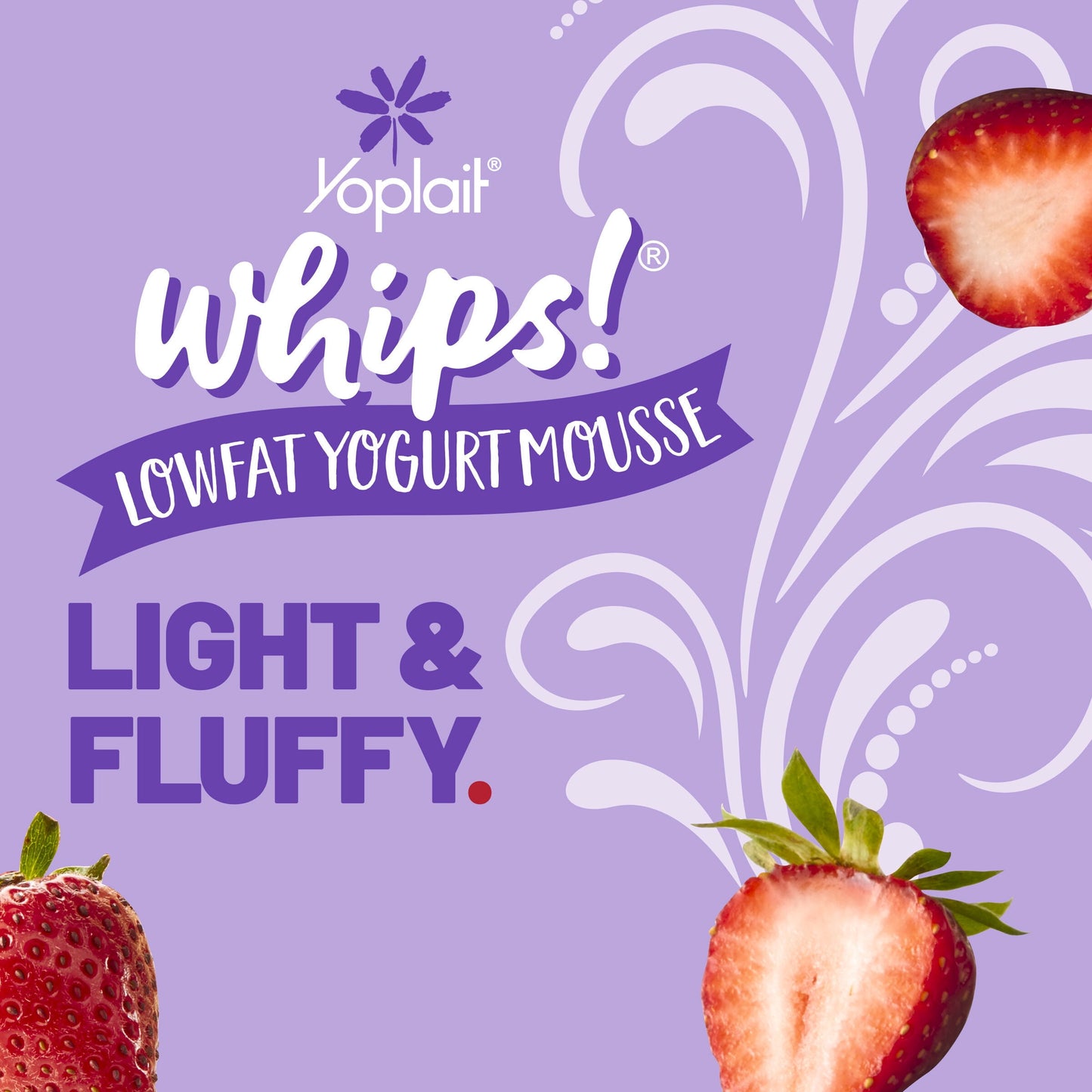 Yoplait Whips Lowfat Yogurt Mousse, Strawberry Mist Flavored Snack, 4 OZ Yogurt Cup