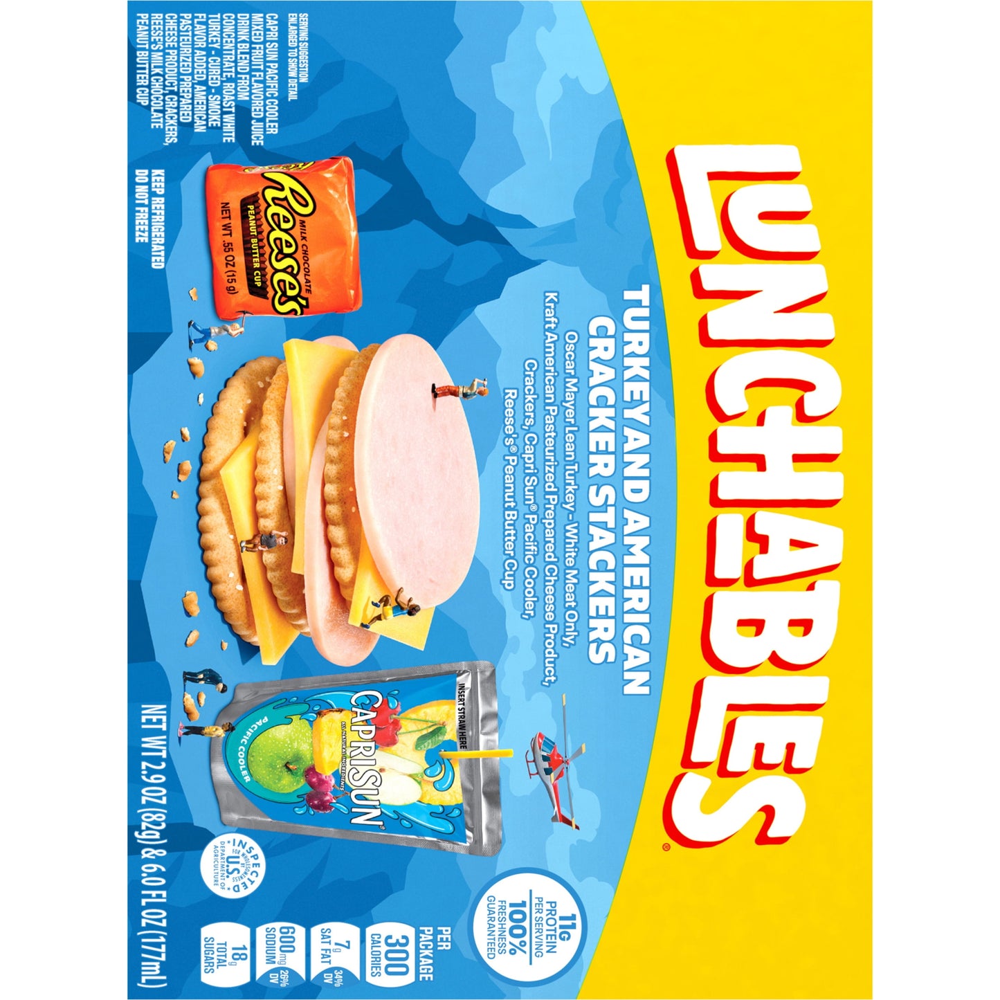 Lunchables Turkey & American Cheese Cracker Stackers Kids Lunch Meal Kit, 8.9 oz Box