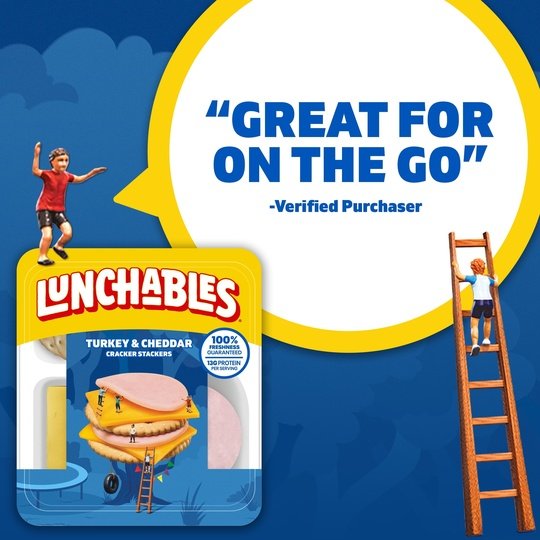 Lunchables Turkey & Cheddar Cheese with Crackers Kids Lunch Snack, 3.2 oz Tray