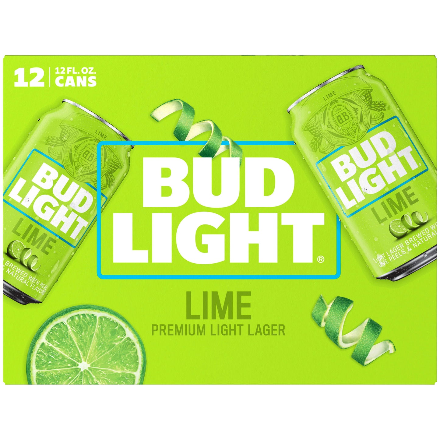 Bud Light Lime Beer, 12 Pack 12 fl. oz. Cans, 4.2% ABV, Domestic