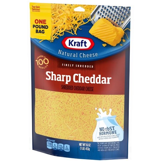 Kraft Sharp Cheddar Finely Shredded Cheese, 16 oz Bag