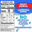 Capri Sun Roarin' Waters Fruit Punch Wave Flavored Water Kids Drink Pouches, 10 Ct Box, 6 fl oz Pouches