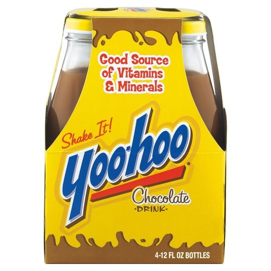 Yoo-hoo Chocolate Drink, 12 fl oz glass bottles, 4 pack