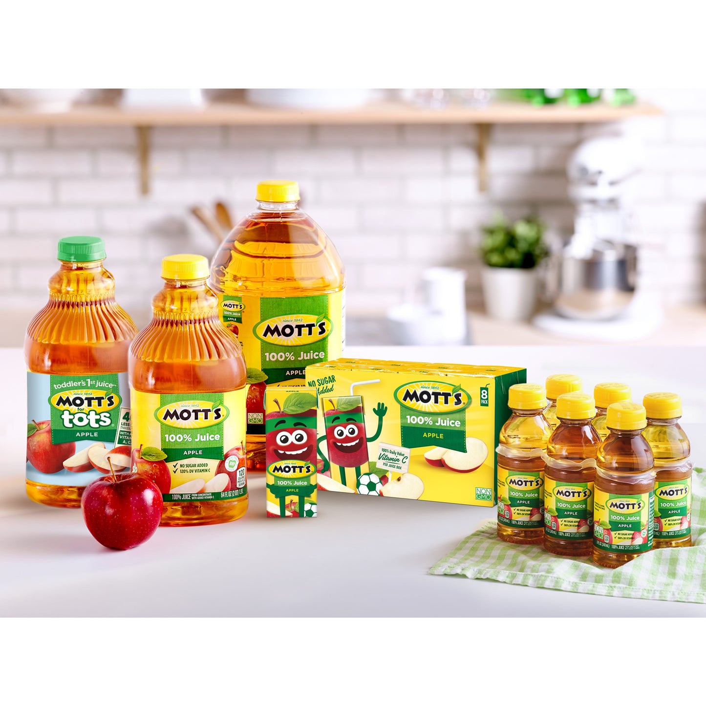 Mott's for Tots Apple Juice, 8 fl oz, 6 Count Bottles