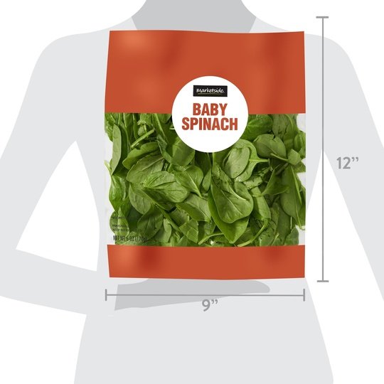 Marketside Fresh Baby Spinach, 6 oz Bag, Fresh