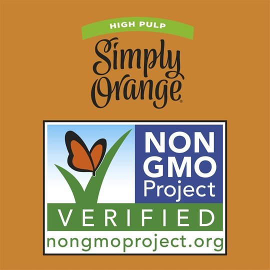 Simply Non GMO High Pulp Orange Juice, 52 fl oz Bottle