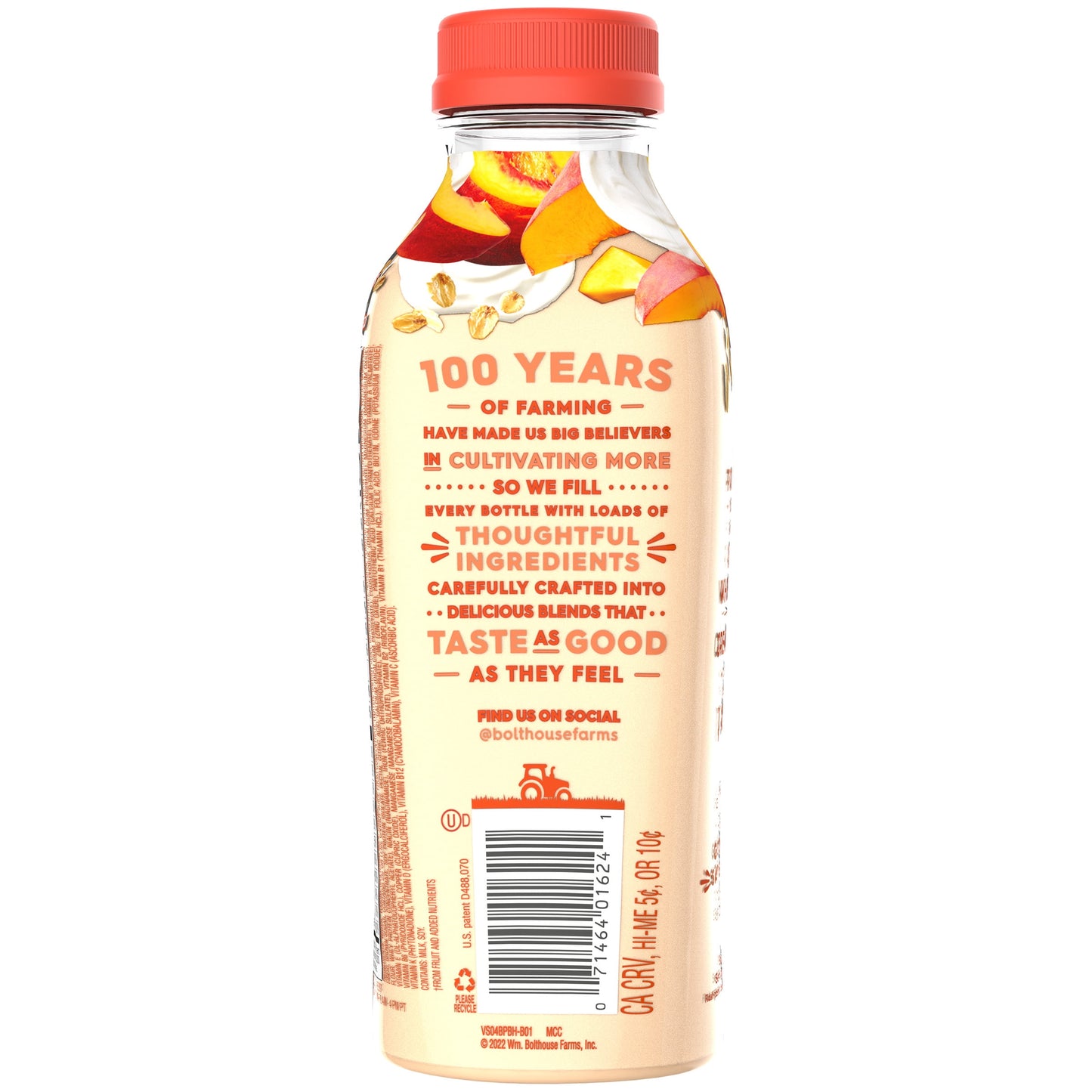 Bolthouse Farms Fruit Smoothie, Peach Parfait, 15.2 fl. oz. Bottle