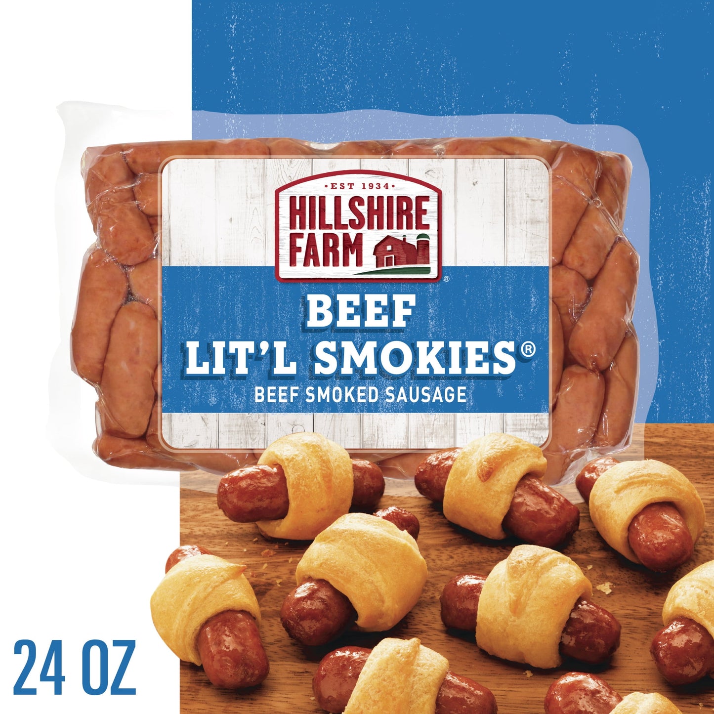 Hillshire Farm Beef Lit'l Smokies Smoked Sausage, 24 oz