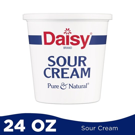 Daisy Pure and Natural Sour Cream, 24 oz (1.5 lb) Tub (Refrigerated)