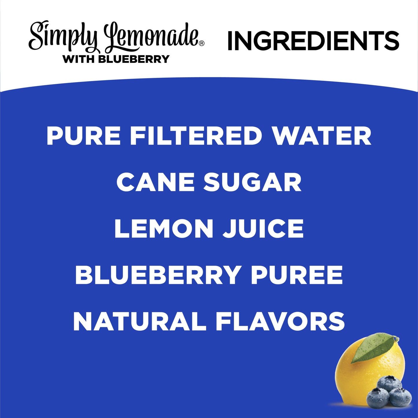 Simply Non GMO All Natural Lemonade with Blueberry Juice, 52 fl oz