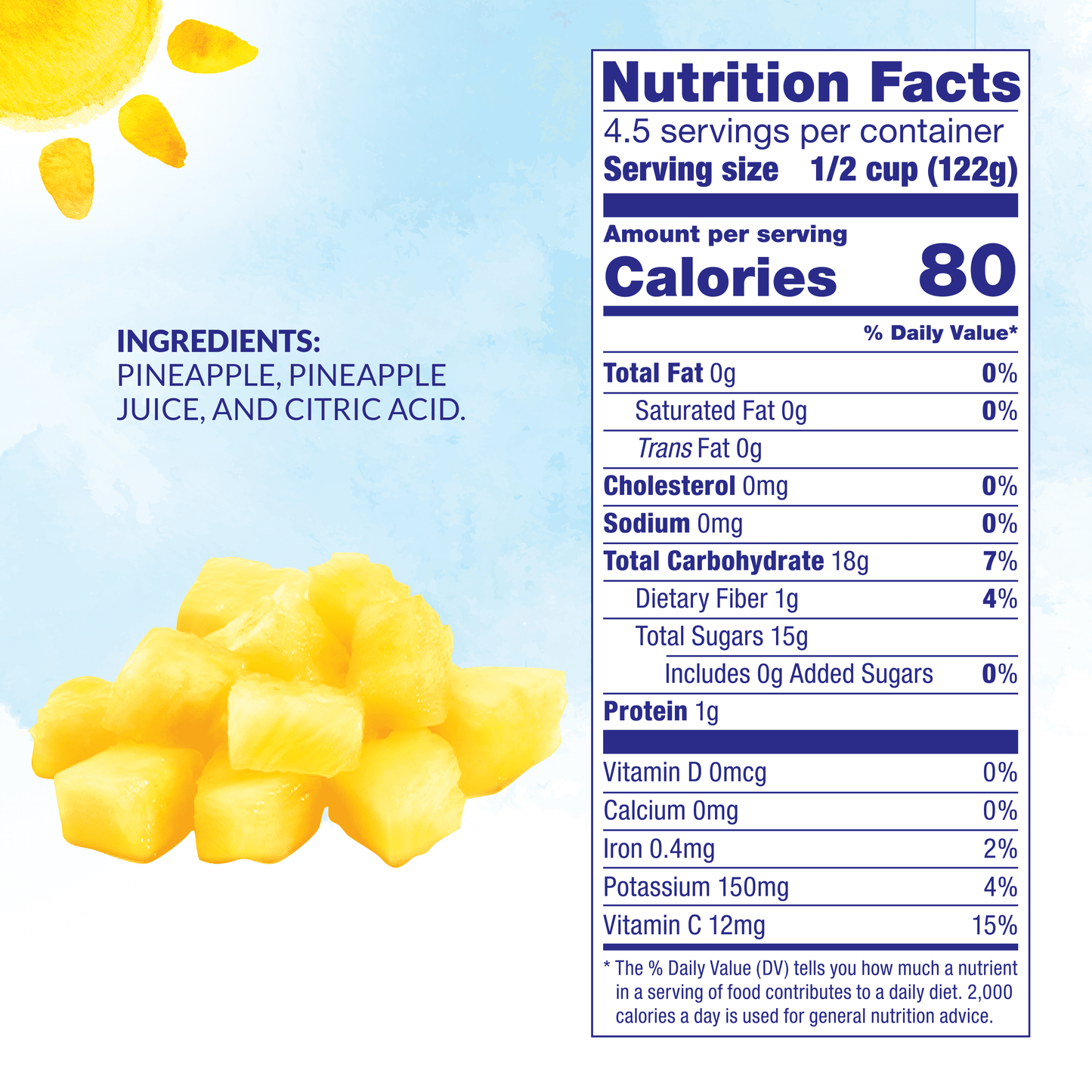 Dole Crushed Pineapple in 100% Pineapple Juice, 20 oz Can