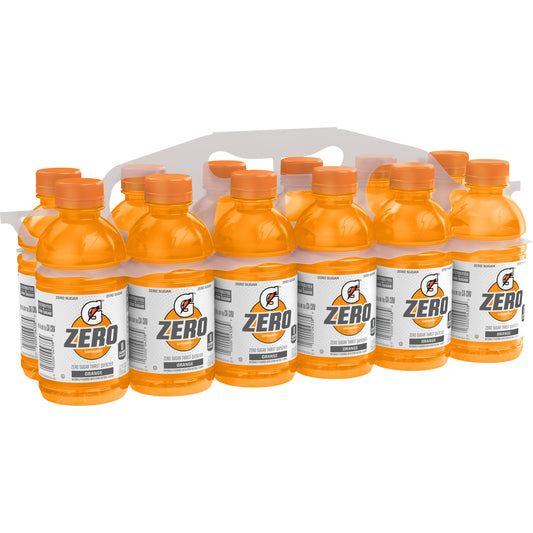 Gatorade G Zero Sugar Orange Thirst Quencher Sports Drink, 12 oz, 12 Pack Bottles