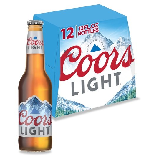 Coors Light Lager Beer, 12 Pack, 12 fl oz Bottles, 4.2% ABV