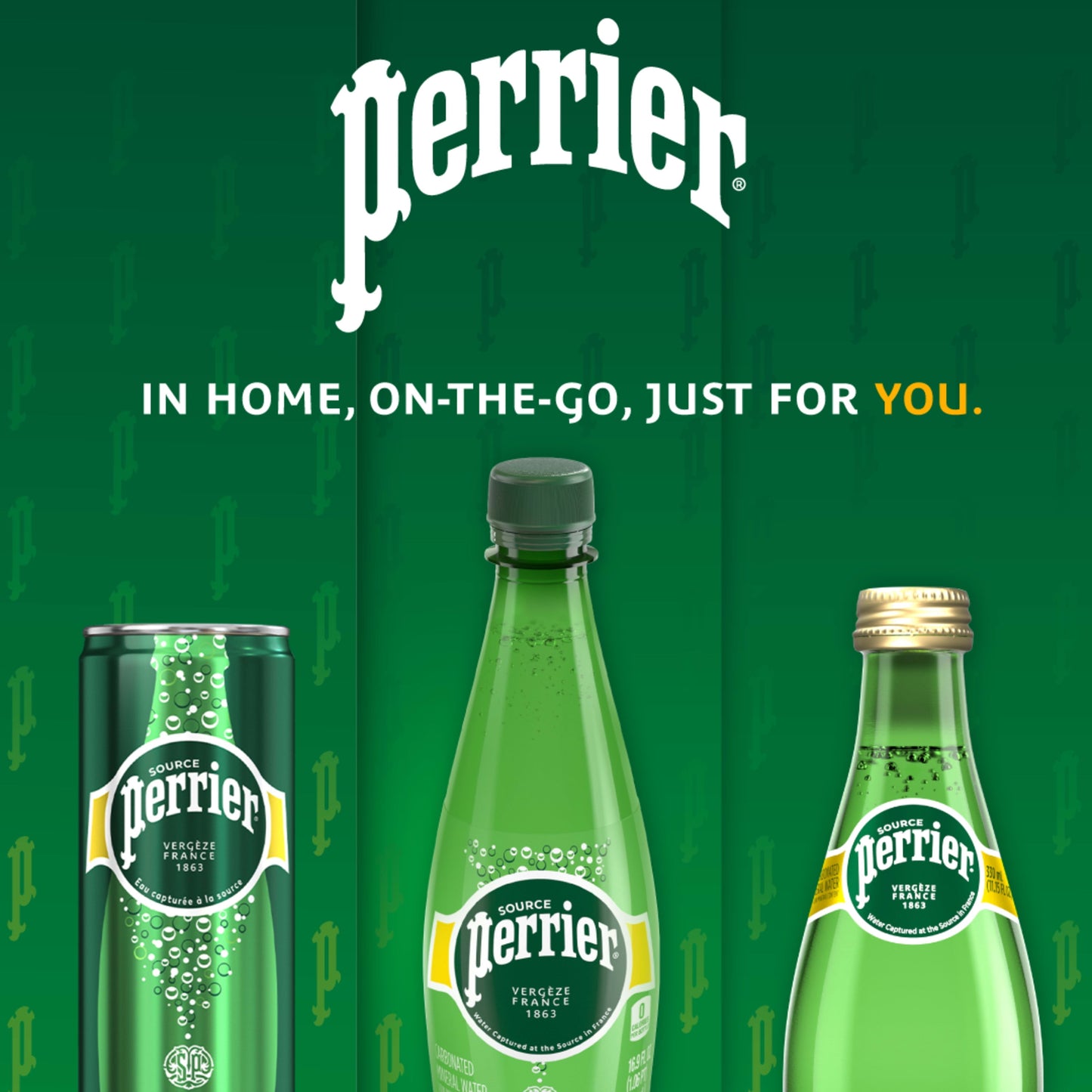 Perrier Sparkling Water, 101.4 fl oz, 6 Pack Plastic Water Bottles