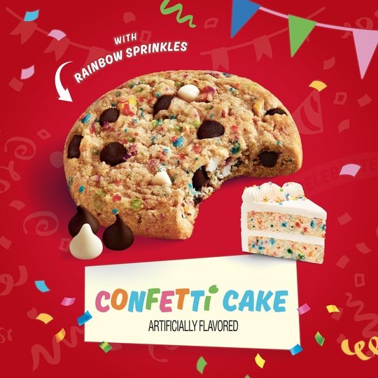 CHIPS AHOY! Chewy Confetti Cake Chocolate Chip Cookies with Sprinkles, Family Size, 14.38 oz