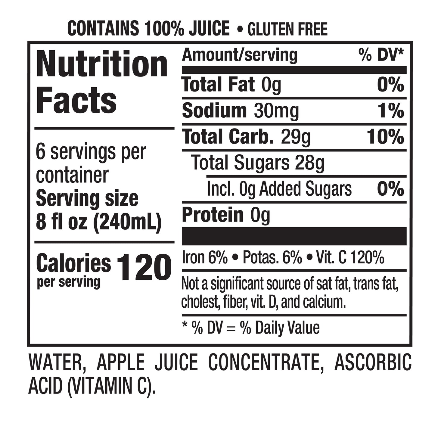 Mott's 100% Juice Original Apple Juice, 48 fl oz, Bottle