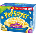 Pop Secret Microwave Popcorn, Movie Theater Butter, Flavor, 3 oz Sharing Bags, 12 Ct