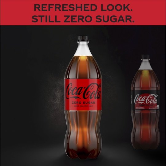 Coca-Cola Zero Sugar Soda Pop, 2 Liter Bottle