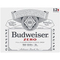 Budweiser Zero Non-Alcoholic Beer, 12 Pack 12 fl. oz. Aluminum Cans, 0.0% ABV, Domestic Lager